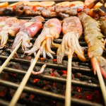 មឹក បង្គារអាំងទឹកឃ្មុំ