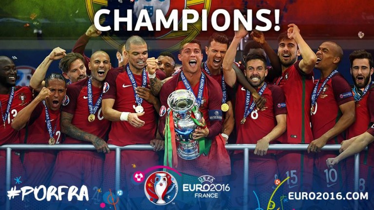 អបអរសាទរម្ចាស់ពានរង្វាន់ EURO 2016 បញ្ចខែលព័រទុយហ្គាល់ យកឈ្នះបារាំង ១-០