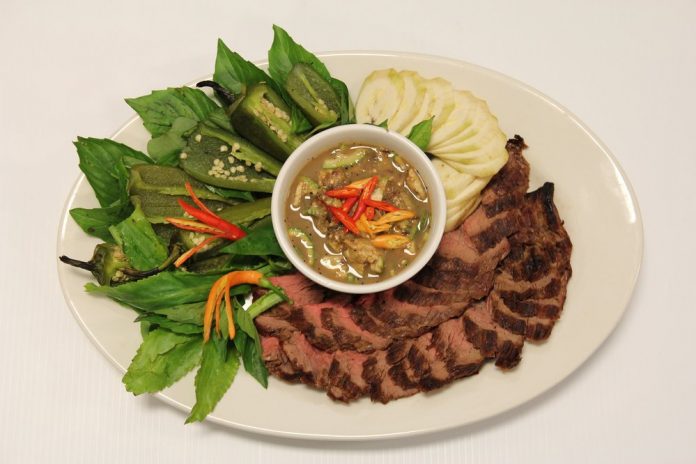 Grilled Steak With Dipping Sauce