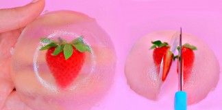 Edible Strawberry RAINDROP CAKE