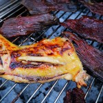 ភ្លៅមាន់អាំង និងគោងៀតអាំង