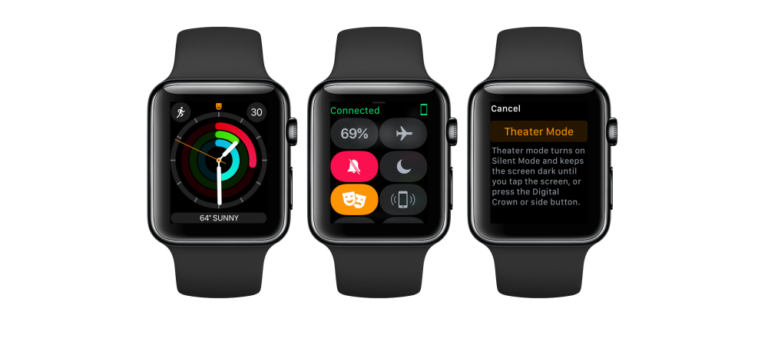 កម្មវិធី Apple Watch ថ្មី​មាន Theater Mode