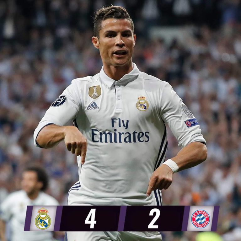 Real Madrid នឹង Atletico Madrid ដឹកដៃគ្នាឡើងទៅវគ្គបន្ត Champions League