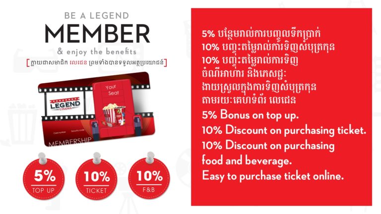 ជាវ​សំបុត្រ​កុន​កាន់​តែងាយ​ស្រួល​ដោយ​គ្រាន់តែ​មានកាត​សមាជិក​លេជេន