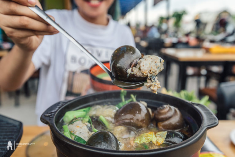 កូរពោះទៀតហើយ ស៊ុបខ្យងក្ដៅៗ ហុតហូរញើស ស្រួលខ្លួន ពី ស៊ុបខ្យង​ Diamond Island