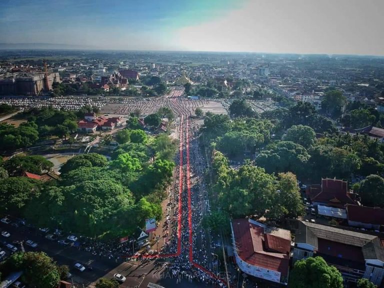 ធម្មយាត្រា ៥ ដែនដី នាថ្ងៃចុងក្រោយ សម្រាប់ទិសដៅនៅ ហ្លួងព្រះបាង សាធារណរដ្ឋប្រជាធិបតេយ្យប្រជាមានិតឡាវ បានធ្វើអោយព្រះសង្ឃ ពុទ្ធបរិស័ទ ទាំង៥ ប្រទេស ចងចាំមិនភ្លេច