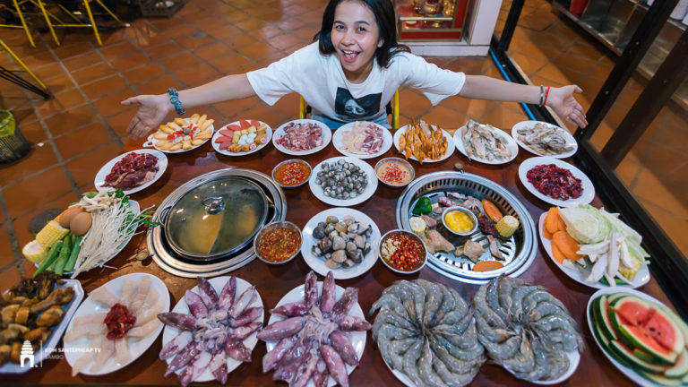ចង់ចំណាយតិចញ៉ាំបានច្រើនមែនទេ មកកាន់K Man Buffet BBQ & Soup ម្នាក់តែ7.50$ ញ៉ាំបែកពោះ