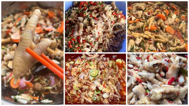 នៅផ្ទះយូរពេកអផ្សុកមិនដឹងធ្វើអី មោះងាកមករៀនធ្វើជ្រក់ជើងមាន់ ទុកញ៊ាំកំដរមាត់វិញម្តង