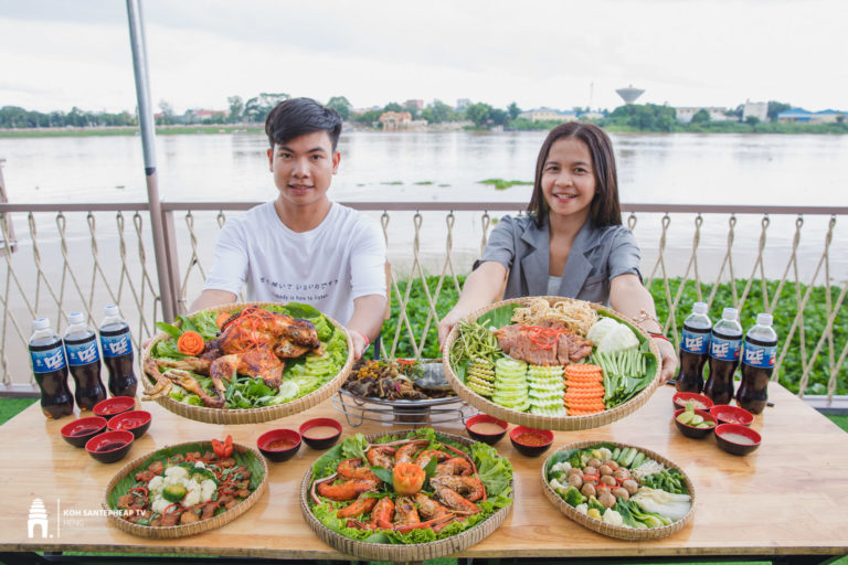 ​ទំនេរអត់ថ្ងៃនេះ? តោះអង្គុយញ៊ាំអាហារ ស្ទូចត្រី ជាប់មាត់ទន្លេ នៅម្លប់មៀន 168