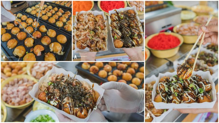 ស្រួយខាងក្រៅទន់ខាងក្នុង ខាំមួយម៉ាត់ណាក៏ឆ្ងាញ់នំគ្រក់ជប៉ុន TAKOYAKI ទិញ5នំ ថែម 1, 10នំ ថែម 2