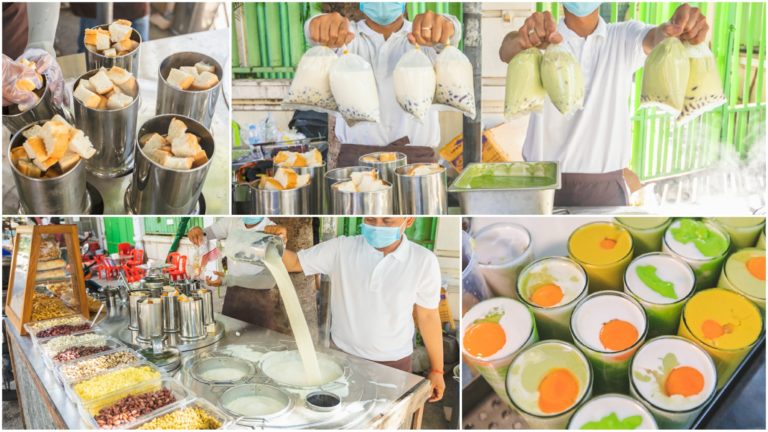 ១ថង់ ២០០០៛ មិនថ្លៃតែឆ្ងាញ់ ល្អសម្រាប់សុខភាព ទឹកសណ្ដែកធម្មជាតិ នំប៉័ងចំហុយក្ដៅៗ ក្រោយសាលាស៊ីតិច